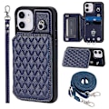 Miniatyrbillede 1 af 5: Style 008 Stødsikkert etui til iPhone 11 RFID-blokerende PU+TPU telefoncover med stropper Multicolor Style B