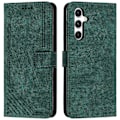 Miniatyrbillede 1 af 5: Til Samsung Galaxy A36 5G Etui Prægede Linjer Læder Telefon Cover Foldbart Stativ Multicolor Style C