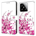 Pikkukuva 1 / 5: Xiaomi 15 -kotelo PU-nahkainen lompakkokotelo jalustalla Multicolor Flower Vine