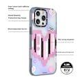 Miniatyrbild 3 av 5: YOUNGKIT Pixel Heart Series för iPhone 16 Pro Magnetiskt Skal IMD TPU Mobil Baksida Design - Grön Multicolor Pink
