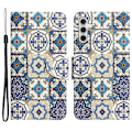 Miniatyrbillede 1 af 5: Magnetisk etui med mønstertryk og tegnebogsfunktion til Samsung Galaxy A25 5G Multicolor Retro Totem
