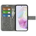 Miniatyrbild 2 av 5: Ställfodral för Samsung Galaxy A36 5G, reptåligt mobilskal i kalvtexturerat läder Multicolor Style D