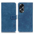 Miniatyrbillede 1 af 5: KHAZNEH PU Læder Stand Case Wallet Telefon Cover Retro Tekstur Shell til Oppo A58 5G/A78 5G Multicolor Style C
