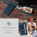 Miniatyrbild 4 av 5: Fodral för Xiaomi Redmi A5 NFC, präglat fjäder PU-läder plånboksfodral med handledsrem Multicolor Dark Blue