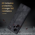 Miniatyrbillede 5 af 5: Præget PU læder + TPU mobiltelefon cover beskyttelsesetui til Xiaomi Redmi Note 13 Pro+ Brown