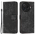 Miniatyrbillede 1 af 5: Til TECNO Camon 30 Pro 5G Telefon Cover Linjer Præget Anti-Ridse PU Læder Stand Case Multicolor Style A
