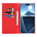 Miniatyrbillede 3 af 5: Læder Wallet Case til iPhone 16 Plus med Litchi Tekstur Multicolor Style E