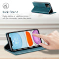 Miniatyrbild 5 av 5: AUTSPACE A01-serien för iPhone 11 Pro 5,8 tum PU Läderfodral RFID-blockerande Plånboksställ Flipskydd Multicolor Style C