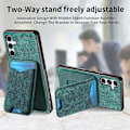 Miniatyrbillede 4 af 5: Til Samsung Galaxy A35 5G Etui med Præget Mønster, Kortholder, Støttefod, Læder Bagside Multicolor Style C