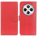 Pikkukuva 1 / 5: Xiaomi Poco C75 4G/Redmi 14R 5G/14C 4G Lompakkokotelo PU-nahkaa, litsirakenne - Musta Multicolor Red
