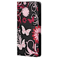 Miniatyrbillede 2 af 5: Til Samsung Galaxy A13 4G Mønsterprint Foldbart Stativ PU Læder Telefon Cover Wallet Shell