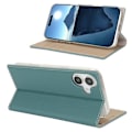 Miniatyrbillede 2 af 5: For iPhone 16 Plus Wallet Case Ægte Ko Læder Telefon Cover Litchi Tekstur Multicolor Style D