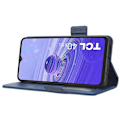 Miniatyrbillede 3 af 5: Læder Smartphone Etui til TCL 40R 5G, Dobbelt Magnetisk Lås Flip Wallet Stand Telefon Cover Multicolor Style F