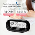 Miniatyrbillede 3 af 5: Digitalt Vækkeur, batteridrevet kompakt vækkeur med stort display til soveværelse, kalender, temperaturmåler, LCD-ur med snooze-funktion, LCD Ala