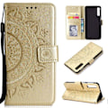 Miniatyrbillede 1 af 5: Præget Mandala Mønster Tegnebog Læder Mobil Etui til Samsung Galaxy A7 (2018) A750