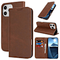 Miniatyrbillede 5 af 5: PU læder kalveskinds tekstur magnetisk lukning smartphone cover til iPhone 16 Pro Max Multicolor Style C