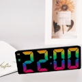 Miniatyrbillede 2 af 5: Digitalt Vækkeur Farverig LED-skærm Moderne Bordur LED-ure (sort skal sort Black