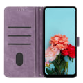 Miniatyrbild 2 av 5: För Xiaomi Redmi A1 4g / A2 4g Skin-touch läder phone case linjer med tryckt stativ Cover Purple
