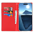 Miniatyrbillede 3 af 5: For iPhone 16 Pro Wallet Case Ægte Ko Læder Telefon Cover Litchi Tekstur Multicolor Style A