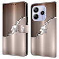 Pikkukuva 1 / 5: Xiaomi Redmi Note 14 5G Kotelo Magneettilukolla 3D Kuvio Nahkainen Lompakko Puhelinkotelo Multicolor Silver Flower