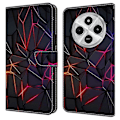 Miniatyrbild 1 av 5: TPU+PU Läder Flip Fodral För Xiaomi Redmi 14C 4G/14R 5G/Poco C75 4G Mönstertryckt Multicolor Style D