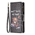 Miniatyrbillede 5 af 5: BF03 Telefon Cover til Samsung Galaxy A15 4G Etui Wallet Lynlås Læder Shell Multicolor Style H