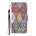 Pikkukuva 1 / 5: Värikäs kuvioitu PU-nahkainen puhelinlaukku jalustalla ja hihnalla Samsung Galaxy A12:lle Multicolor Style F
