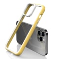 Pikkukuva 2 / 5: IPhone 13 Pro Max iskunkestävä kirkas puhelinkotelo akryylitausta + värikäs kehys irrotettava 2-in-1 suojus Yellow