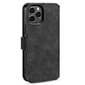 Miniatyrbillede 3 af 5: Wallet Stand Design Retro Stil Fuld Beskyttelse Læder Cover med Rem til iPhone 13 Pro 6.1 tommer Multicolor Style A