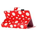 Miniatyrbillede 4 af 5: 8-tommer Auto Vågn/Sov Kort Holder PU Læder Støtteben Etui Prikker Mønster Tablet Beskyttelsescover Multicolor Style B