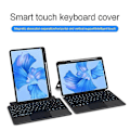 Miniatyrbillede 3 af 5: Læderetui + Bluetooth-tastatur med baggrundsbelyst trackpad til Huawei MatePad Pro 11 (2022) Multicolor Style A