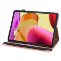 Miniatyrbild 2 av 5: För Amazon Fire Max 11 Pu Läder Case Korthållare Mönstertryckt Stativ Cover Rose Gold