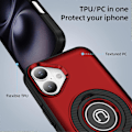 Pikkukuva 2 / 5: iPhone 16 Plus -kotelo TPU+PC Magneettinen autoteline puhelinkuori sormuksella Multicolor Red