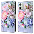Pikkukuva 1 / 5: Lompakkokotelo Motorola Moto G54 5G -puhelimelle, 3D-kuvioitu nahkainen suojakansi Multicolor Style C