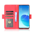 Miniatyrbillede 5 af 5: Læder Stand Wallet Telefon Cover Etui Med Flere Kortlommer Til Oppo Reno6 Pro 5g (mediatek) Red