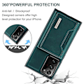 Miniatyrbillede 4 af 5: DG.MING M2 Series Magnetisk Tri-fold Wallet Kickstand Læder Etui til Samsung Galaxy Note20