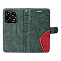 Miniatyrbillede 4 af 5: KT Læder Serie-1 Til Xiaomi 14T Læder Etui Farvesplejsning Telefon Cover Wallet Stand Multicolor Style C