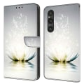 Pikkukuva 1 / 5: Sony Xperia 1 V Lompakko PU Nahka Suojakotelo 3D Kuvio Tulostus Jalusta Puhelinkuori Lotus