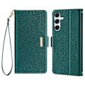 Miniatyrbillede 1 af 5: Læder Wallet Case med RFID-blokering og stativ til Samsung Galaxy A26 5G med håndrem - Multicolor Green