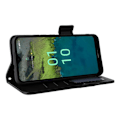 Miniatyrbillede 3 af 5: Anti-ridse telefoncover til Nokia C110 Litchi Tekstur PU Læder Wallet Stand Cover Multicolor Style B