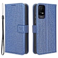 Miniatyrbild 1 av 5: För Tcl Ion X Diamond Texture Läder Phone Case anti-scratch Cover Blue