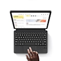 Miniatyrbild 5 av 5: Läderfodral till Samsung Galaxy Tab S10+ + Touchpad Bluetooth-kompatibelt tangentbord med bakgrundsbelysning
