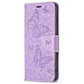 Miniatyrbillede 4 af 5: Til Nokia G42/G310 Sommerfugl Præget Telefon Cover Læder Stand Wallet Cover med Rem Multicolor Style F