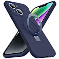 Pikkukuva 1 / 5: iPhone 14 Magneettinen Puhelinkotelo Piilotetulla Jalustalla Suojakuori Iskunkestävä Nestemäinen Silikonikuori Multicolor Style E