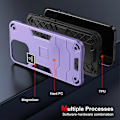 Miniatyrbilde 2 av 5: For ZTE Blade A54 Deksel PC+TPU Fallsikkert Beskyttelsesdeksel Multicolor Style C