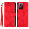 Miniatyrbillede 1 af 5: Telefoncover til Xiaomi Redmi Note 12 Pro+ 5G, PU Læder Trekant Præget Wallet Stand Cover Multicolor Style B