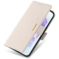Miniatyrbillede 5 af 5: Læder Wallet Case med RFID-blokering og stativ til Samsung Galaxy A26 5G med håndrem - Grøn Multicolor White