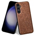 Pikkukuva 1 / 5: Samsung Galaxy S23 Fe Retro -puhelinkotelo, PU-nahkapäällysteinen TPU+PC, liukumaton ote Brown