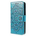 Miniatyrbild 2 av 5: Präglad Mandala Blomma PU Läder Telefonställ Skydd Plånboksfodral med Rem för iPhone 13 6.1 tum Multicolor Style G