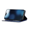 Miniatyrbild 3 av 5: Plånboksfodral för iPhone 16 Pro Stark Magnetisk Rutmönstrad Präglad Läder Flip Cover Multicolor Blue